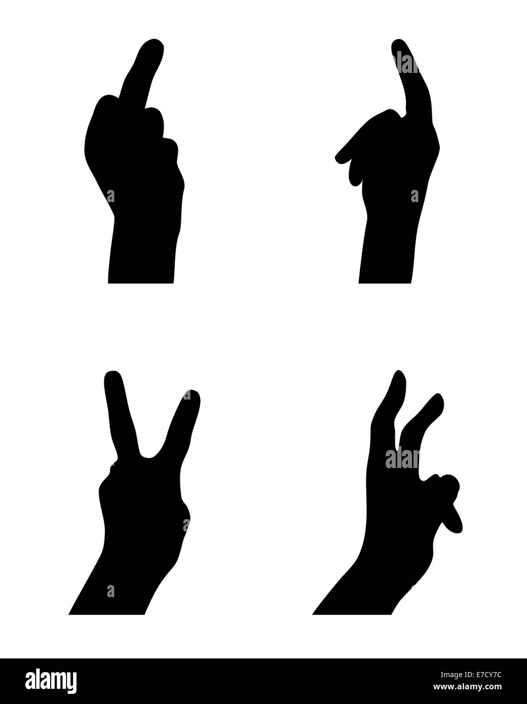 Flip middle finger Black and White Stock Photos & Images Alamy