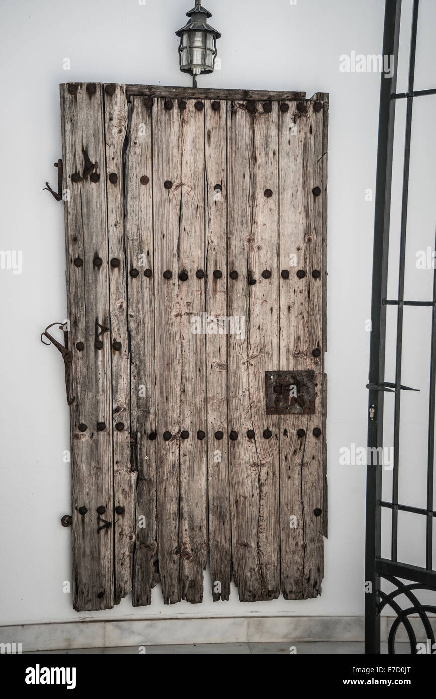 Old farm door Spain Stock Photo