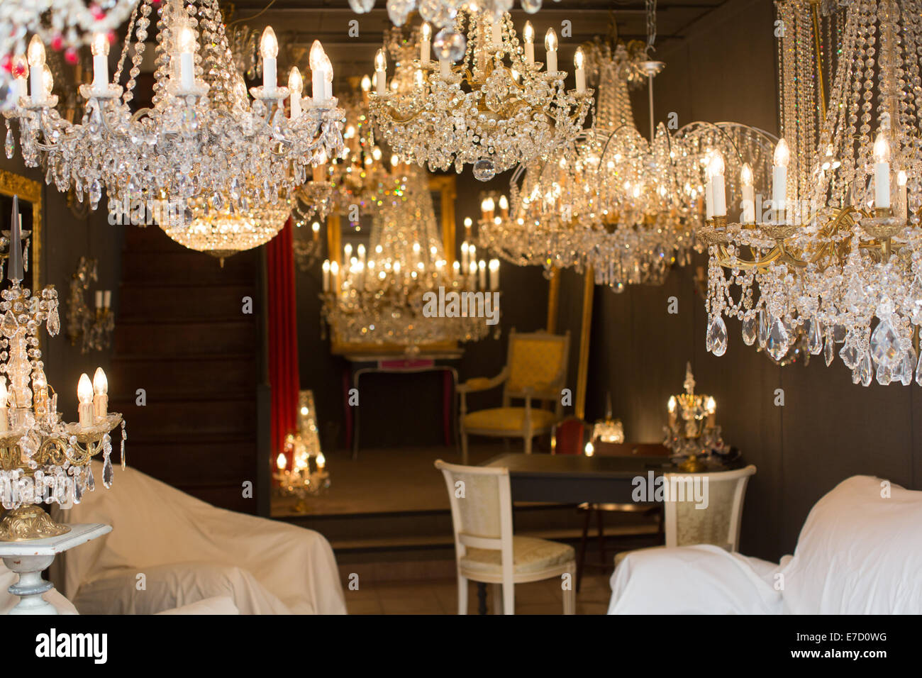 Chandeliers for sale, Paris's amazing antiques market, Marche aux Puces