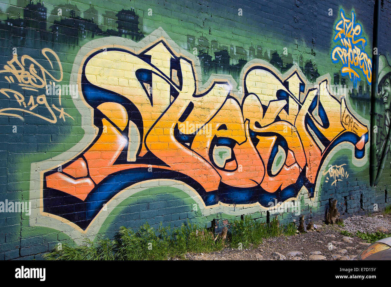 Graffiti on the wall in downtown Toronto, Canada Stock Photo Alamy