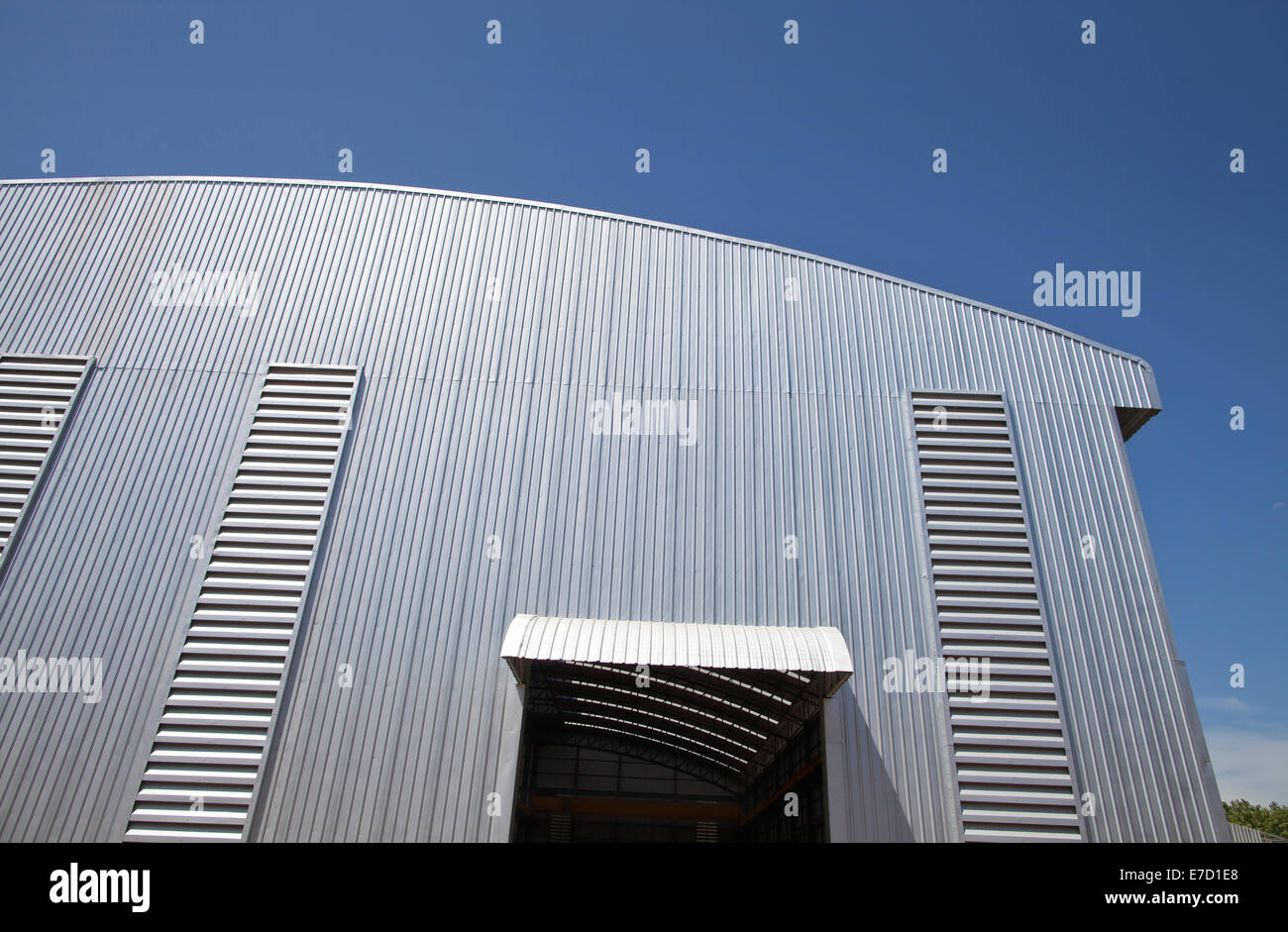 Modern Industrial Building Exterior Stock Photo