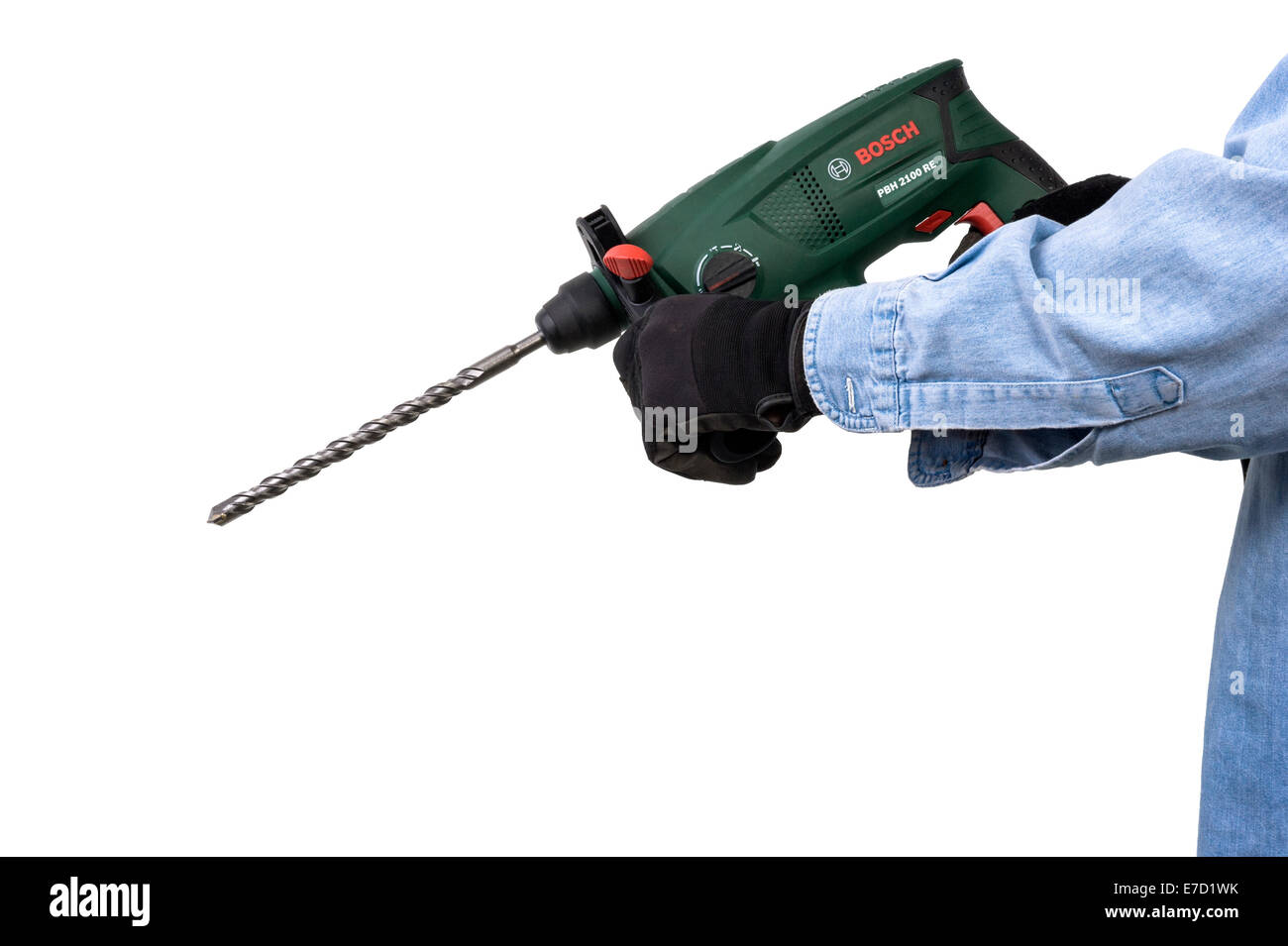 Electric power drill man hi-res stock photography and images - Alamy