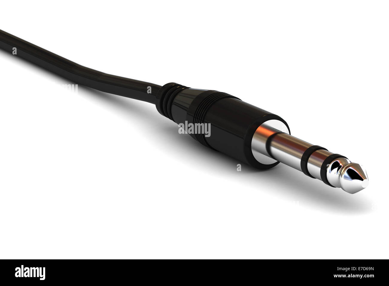 A Colourful 3d Rendered Illustration of a Jack Plug Stock Photo