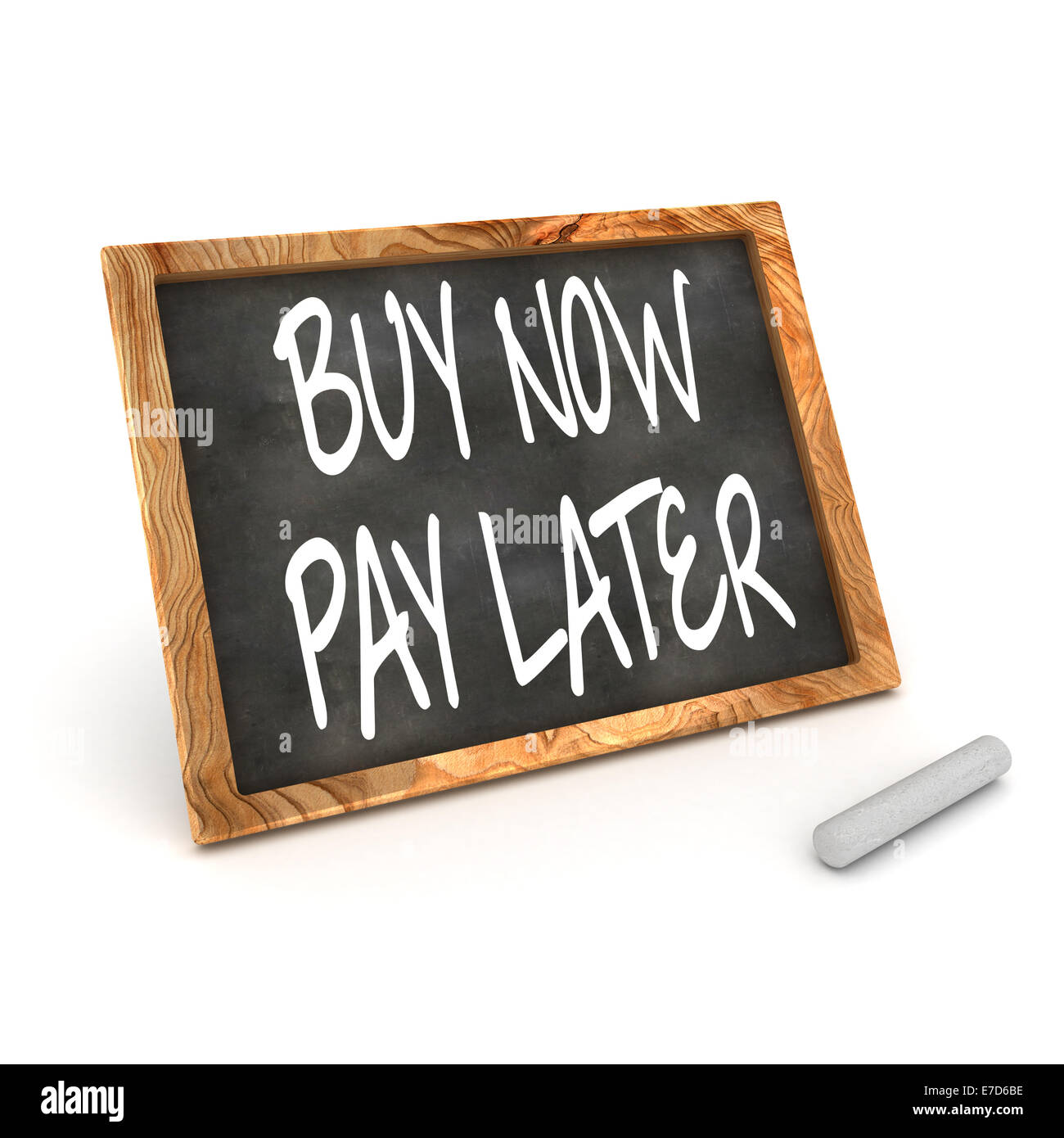 A Colourful 3d Render Buy Now Pay Later Concept Blackboard Illustration Stock Photo Alamy