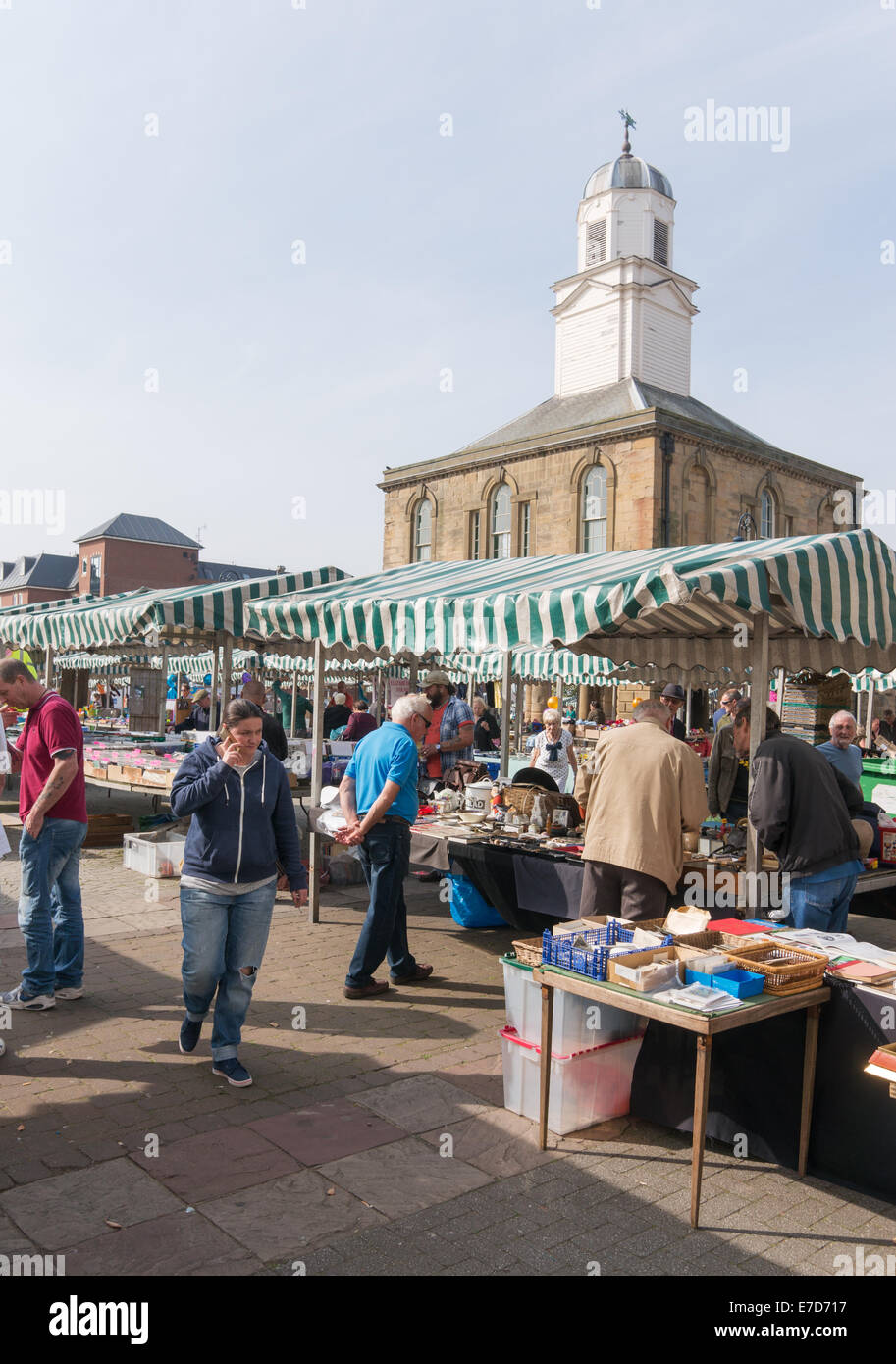 Open air market South Shields, Tyne and Wear, England, UK Stock Photo