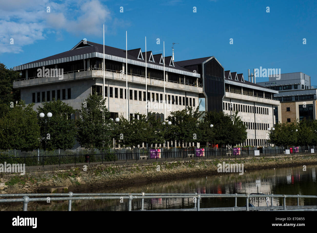 Derry City Council offices, Foyle Embankment,. Derry, Londonderry, Northern Ireland Stock Photo