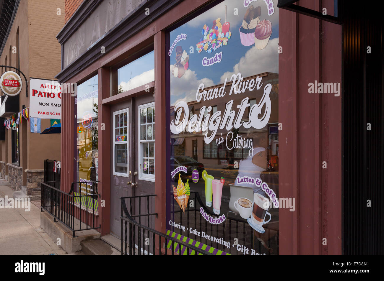 'Grand River Delights' in downtown, Caledonia, Ontario, Canada Stock