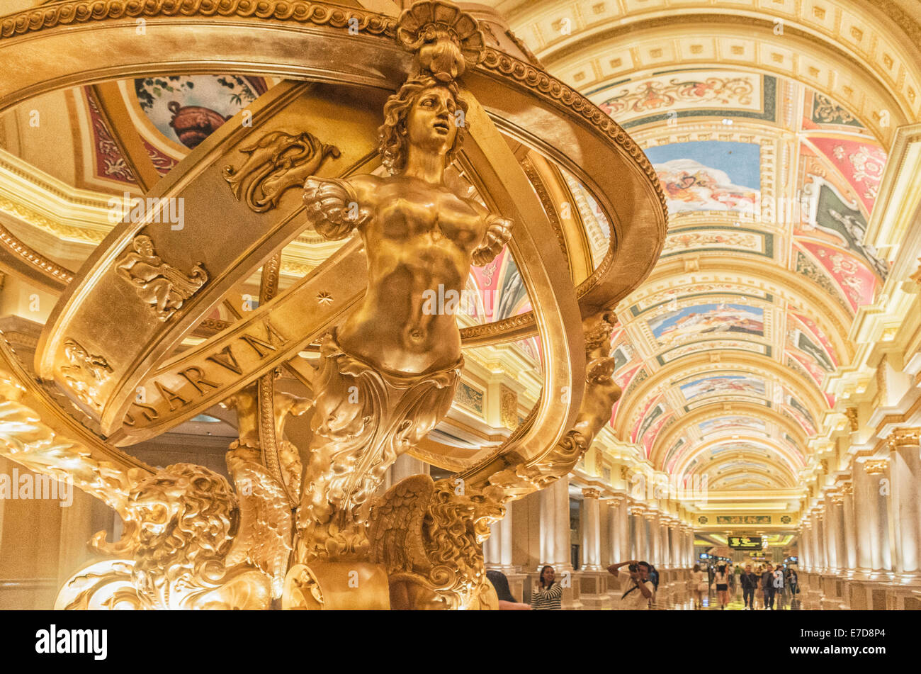 MACAU, CHINA - CIRCA AUG, 2013 : The Venetian Macao resort hotel, Macao, one of the largest hotel and casino in the world. Stock Photo