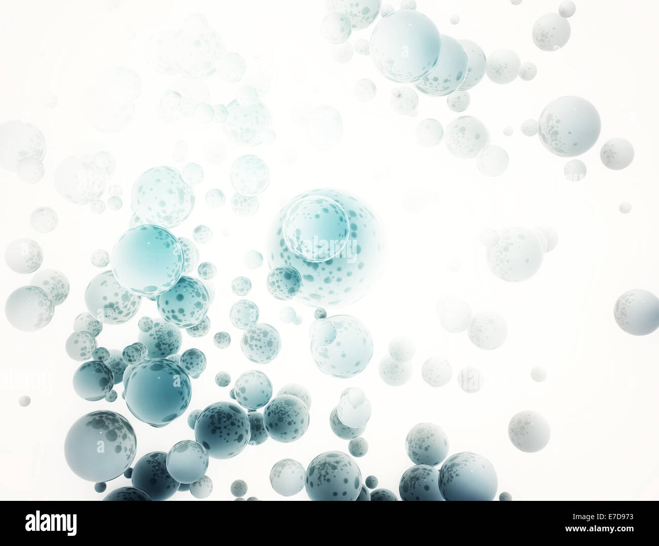 Blue glass spheres abstract background Stock Photo - Alamy