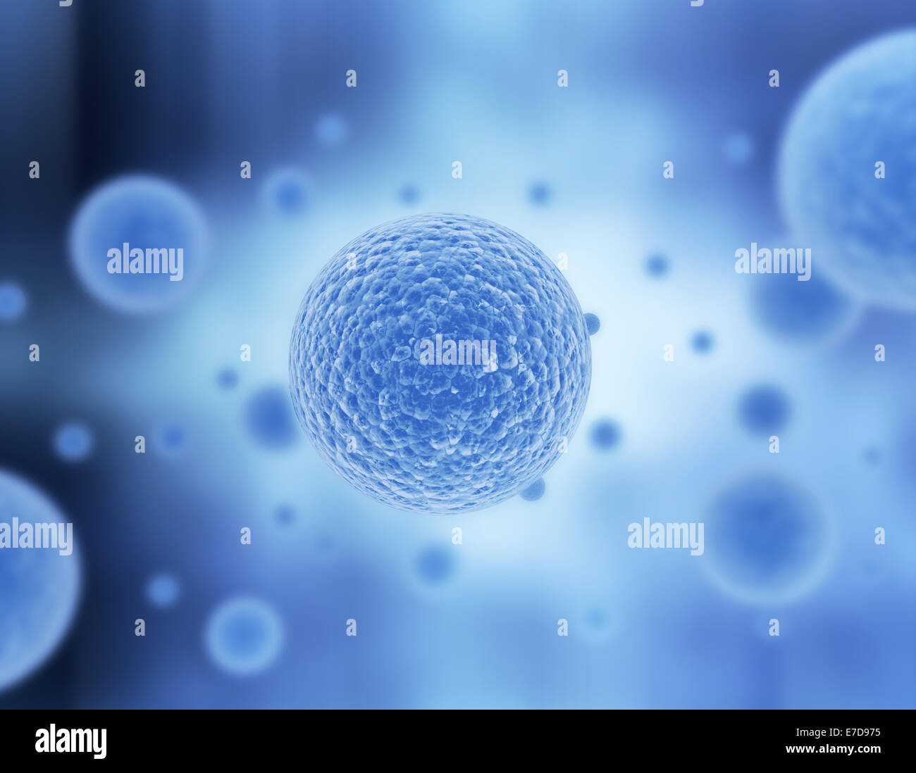 Illustration multiplication of cells in blue Stock Photo