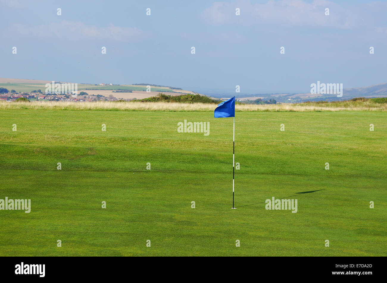 View of golf course in the countryside Stock Photo