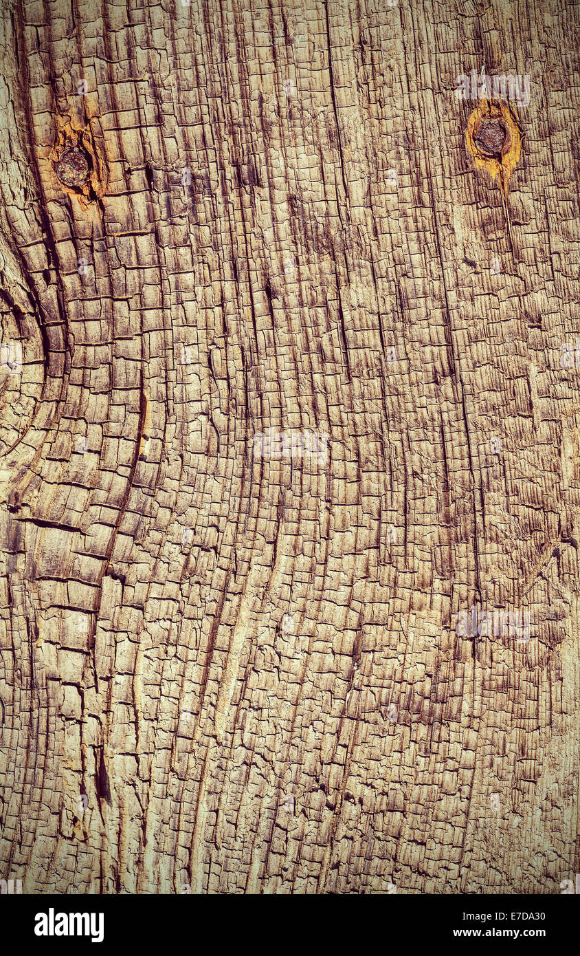 Vintage filtered texture of wood use as natural background. Stock Photo