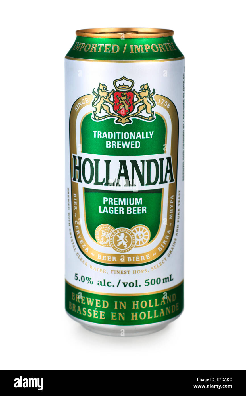 Hollandia Beer Can Stock Photo