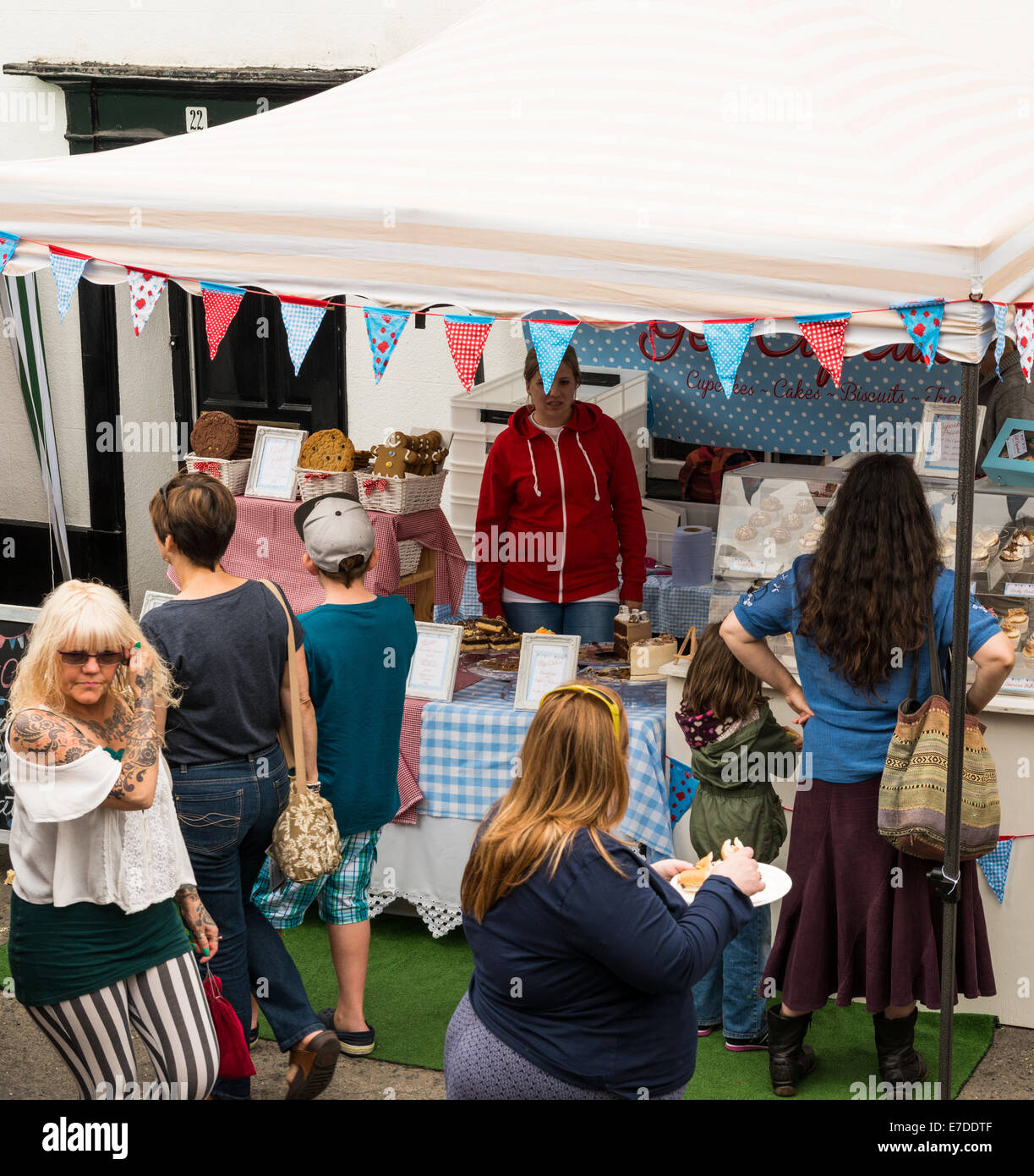 The Ashburton Food & Drink Festival. The Get Cupcaked stall selling