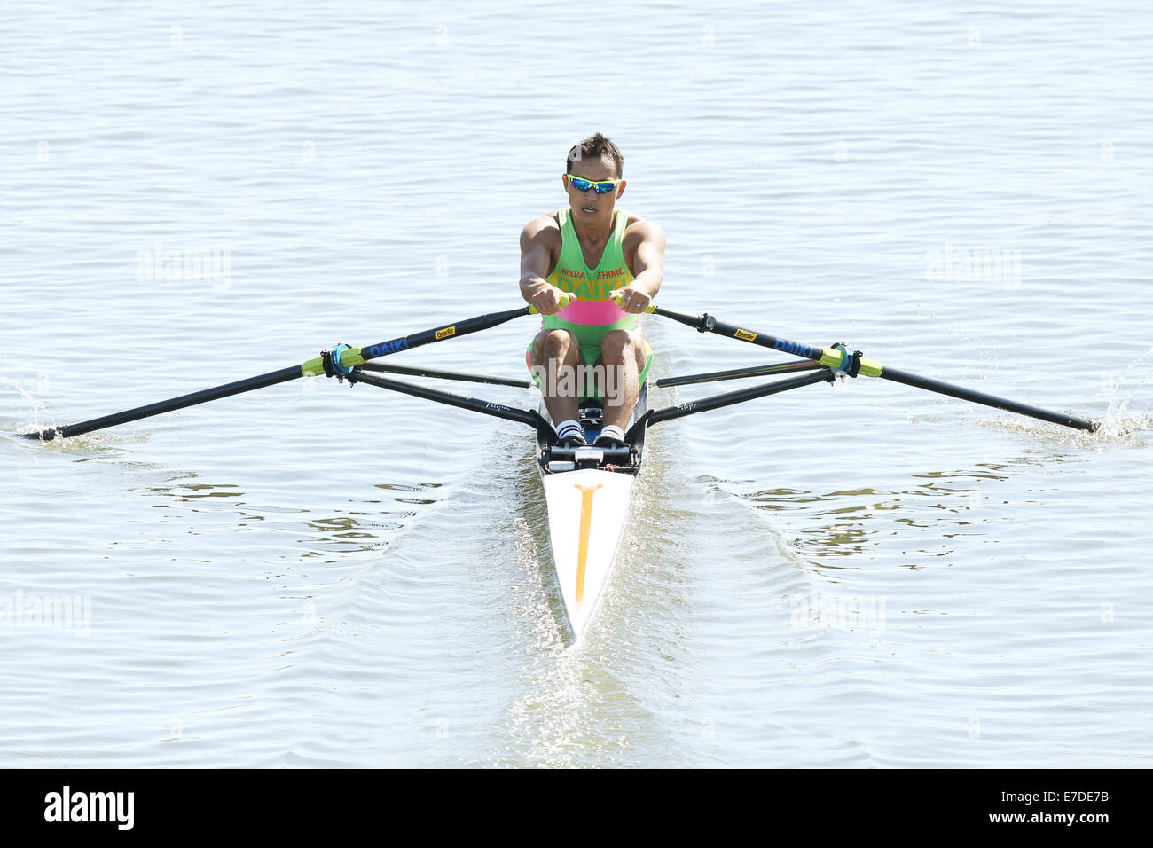 the Toda Olympic Rowing Course, Saitama, Japan. 14th Sep, 2014. Daisaku ...