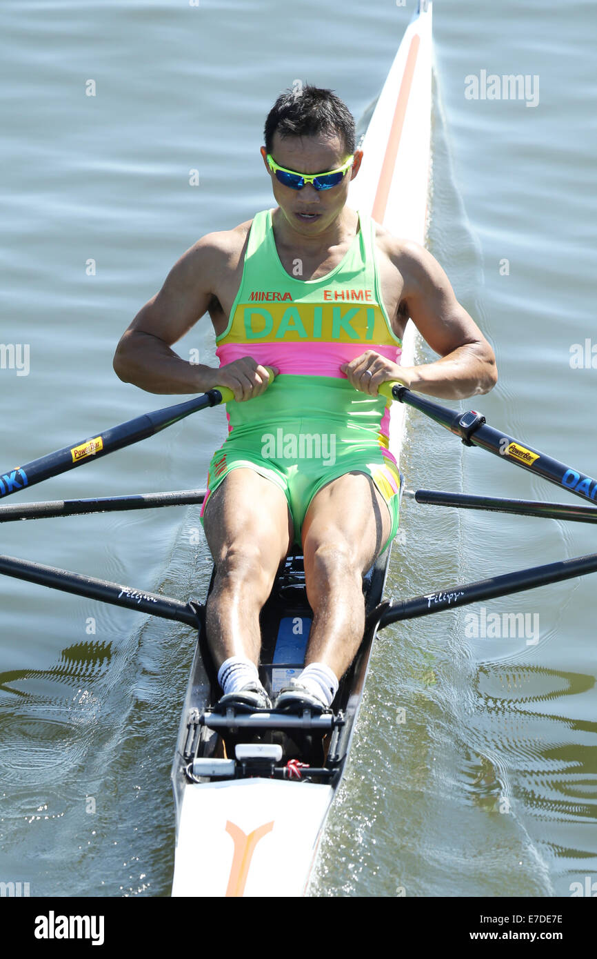 the Toda Olympic Rowing Course, Saitama, Japan. 14th Sep, 2014. Daisaku