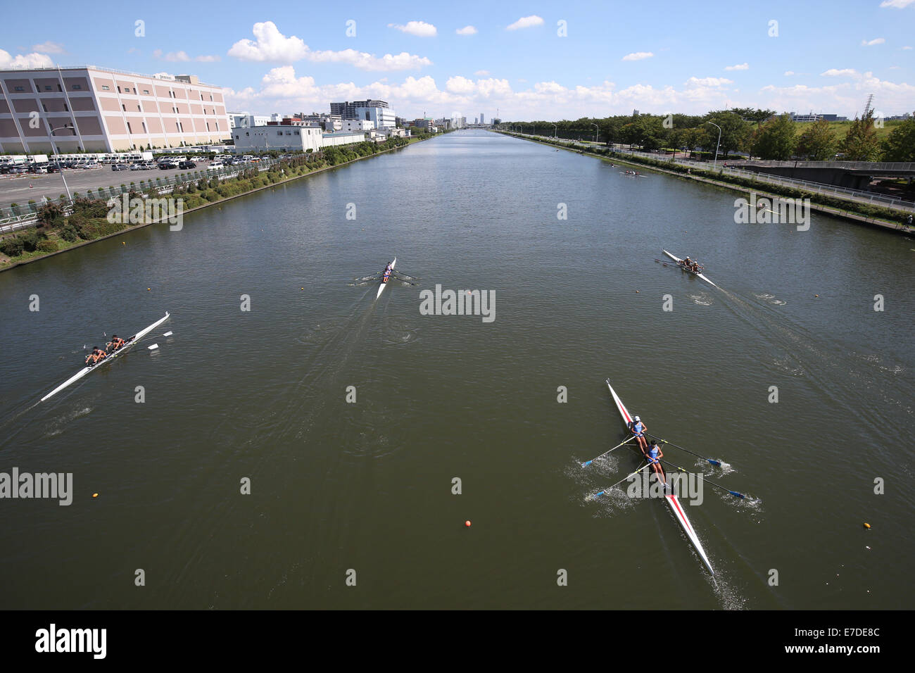 General View of Toda Olympic Rowing Course SEPTEMBER 14, 2014 - Rowing : The 92nd All Japan Rowing Championships at the Toda Olympic Rowing Course, Saitama, Japan. Credit:  Shingo Ito/AFLO/Alamy Live News Stock Photo