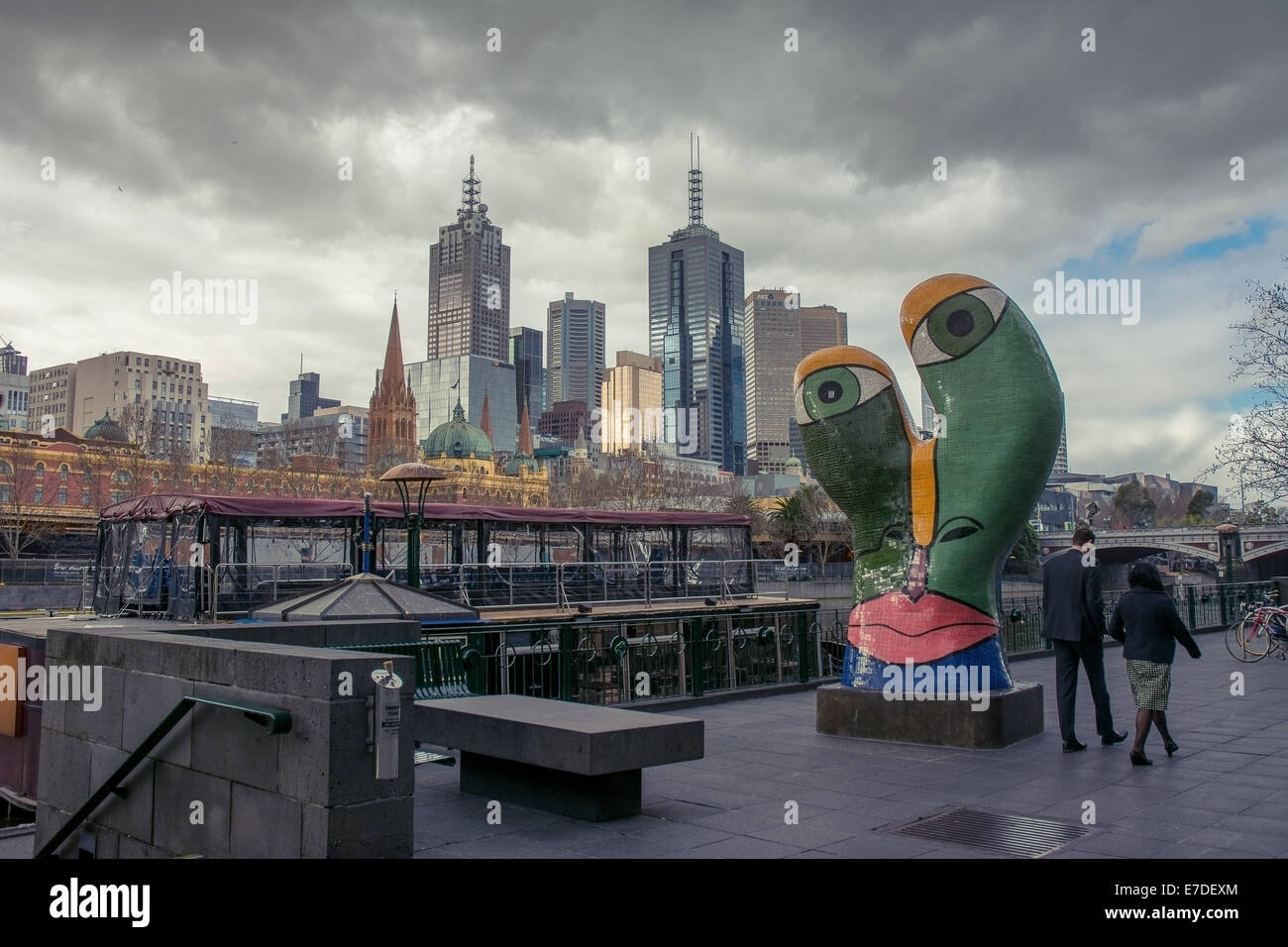 Ophelia sculpture Southbank Promenade Melbourne Australia Stock Photo