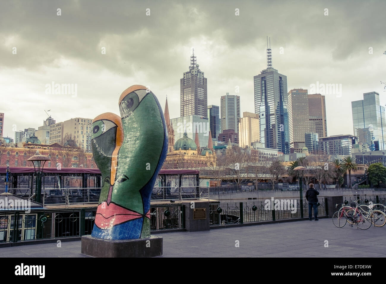Ophelia sculpture Southbank Promenade Melbourne Australia Stock Photo