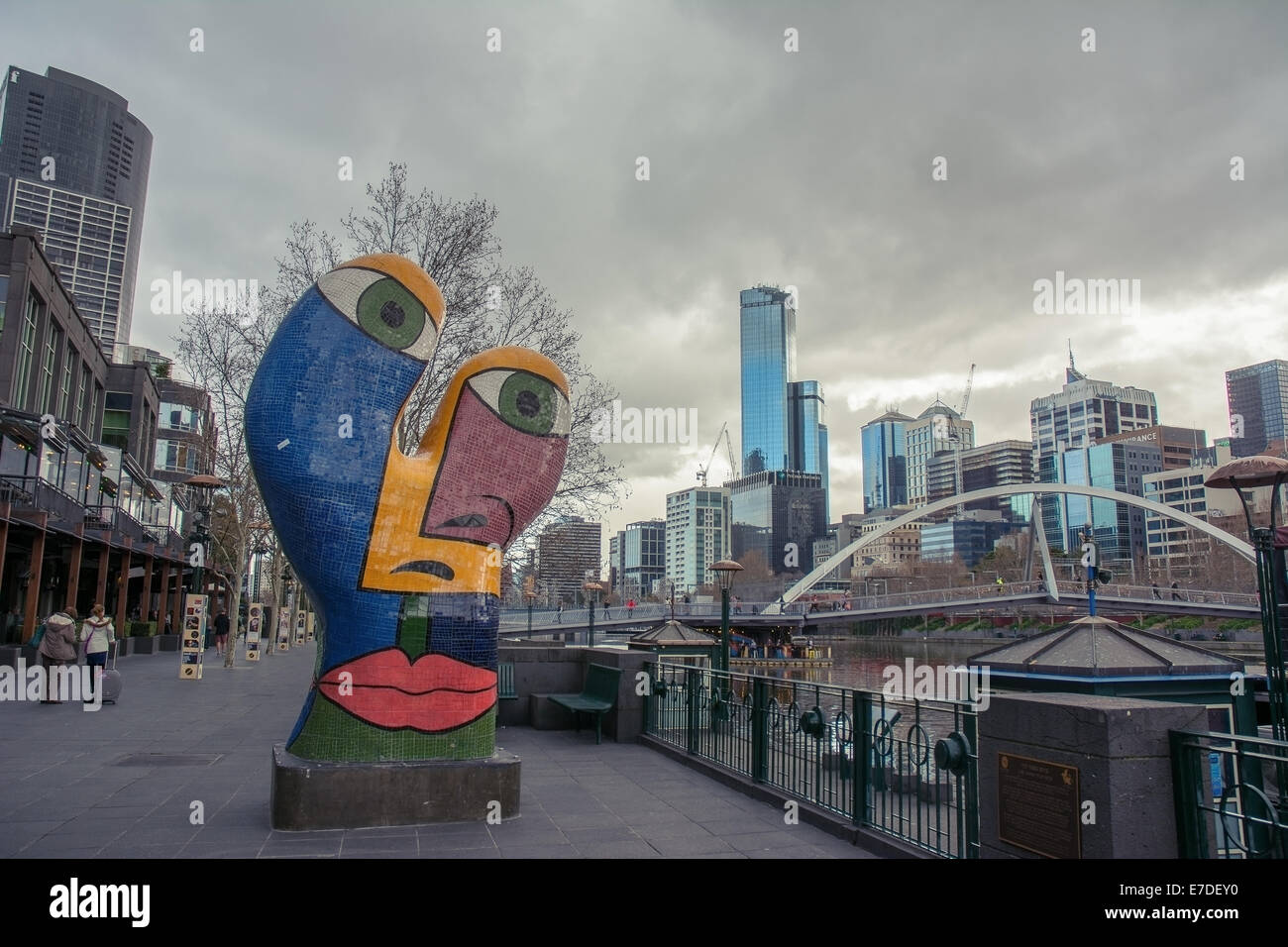 Ophelia sculpture Southbank Promenade Melbourne Australia Stock Photo