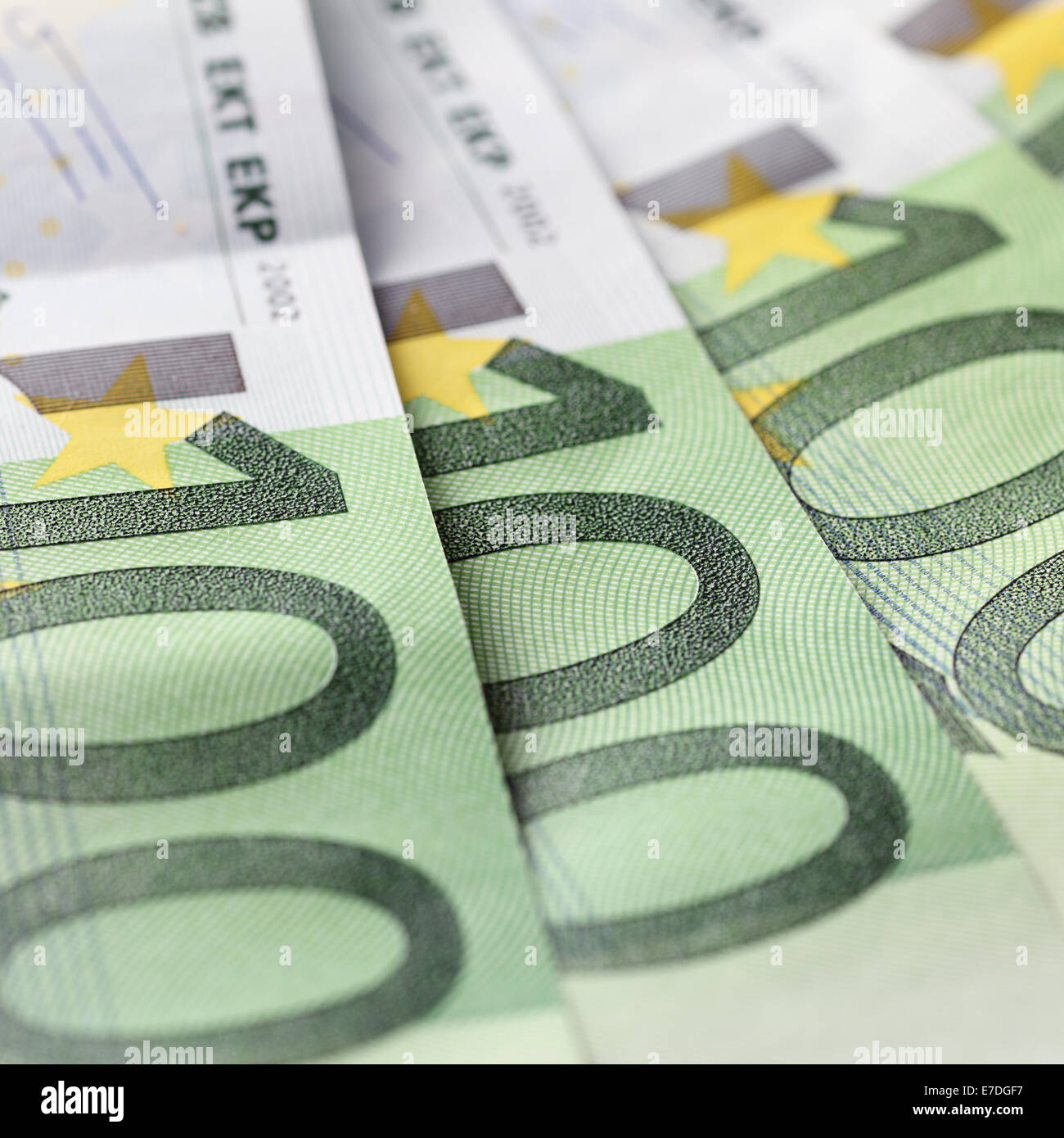 One Hundred Euro Banknotes. Stock Photo