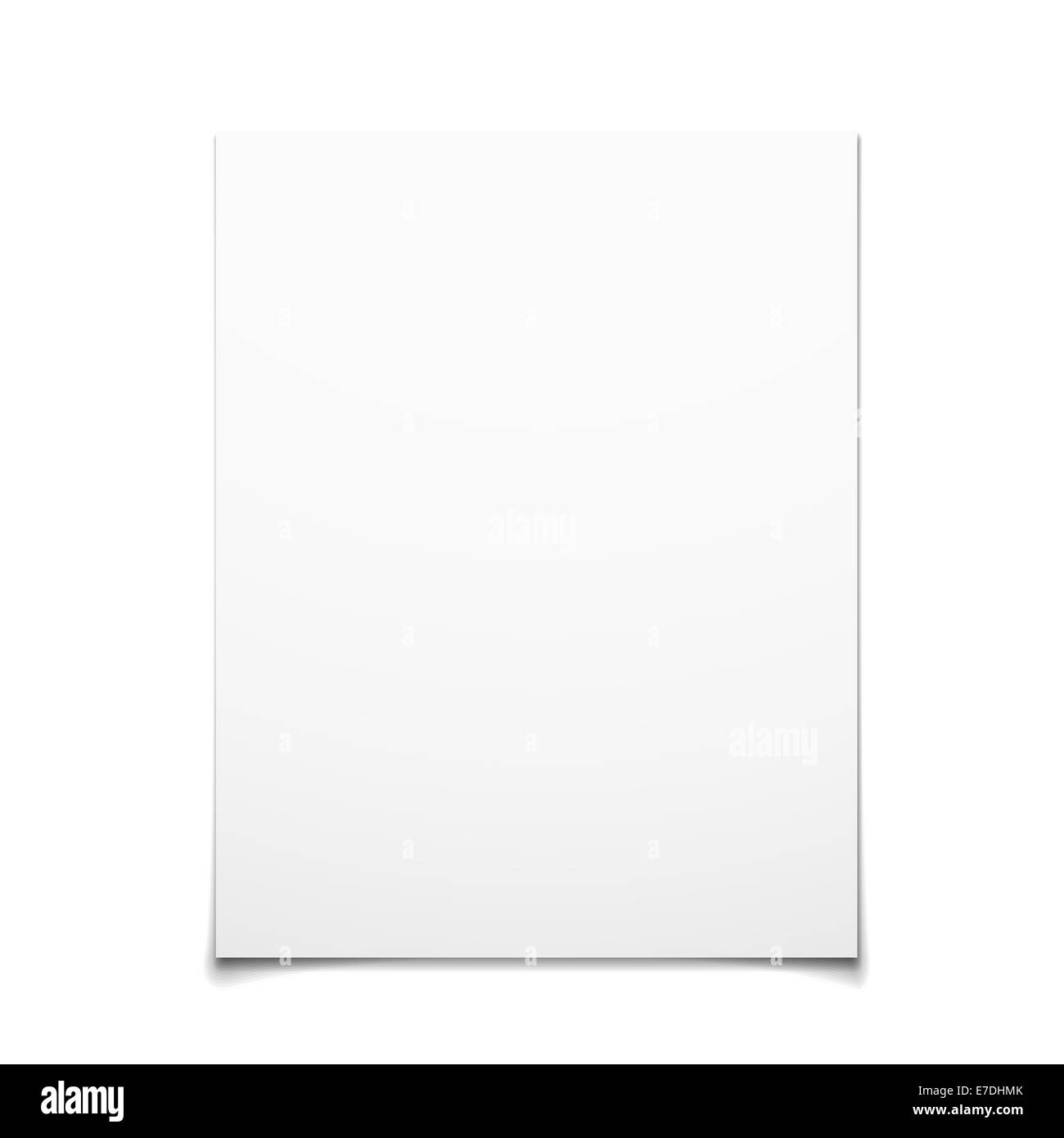 Paper Card Isolated On White Background Stock Photo
