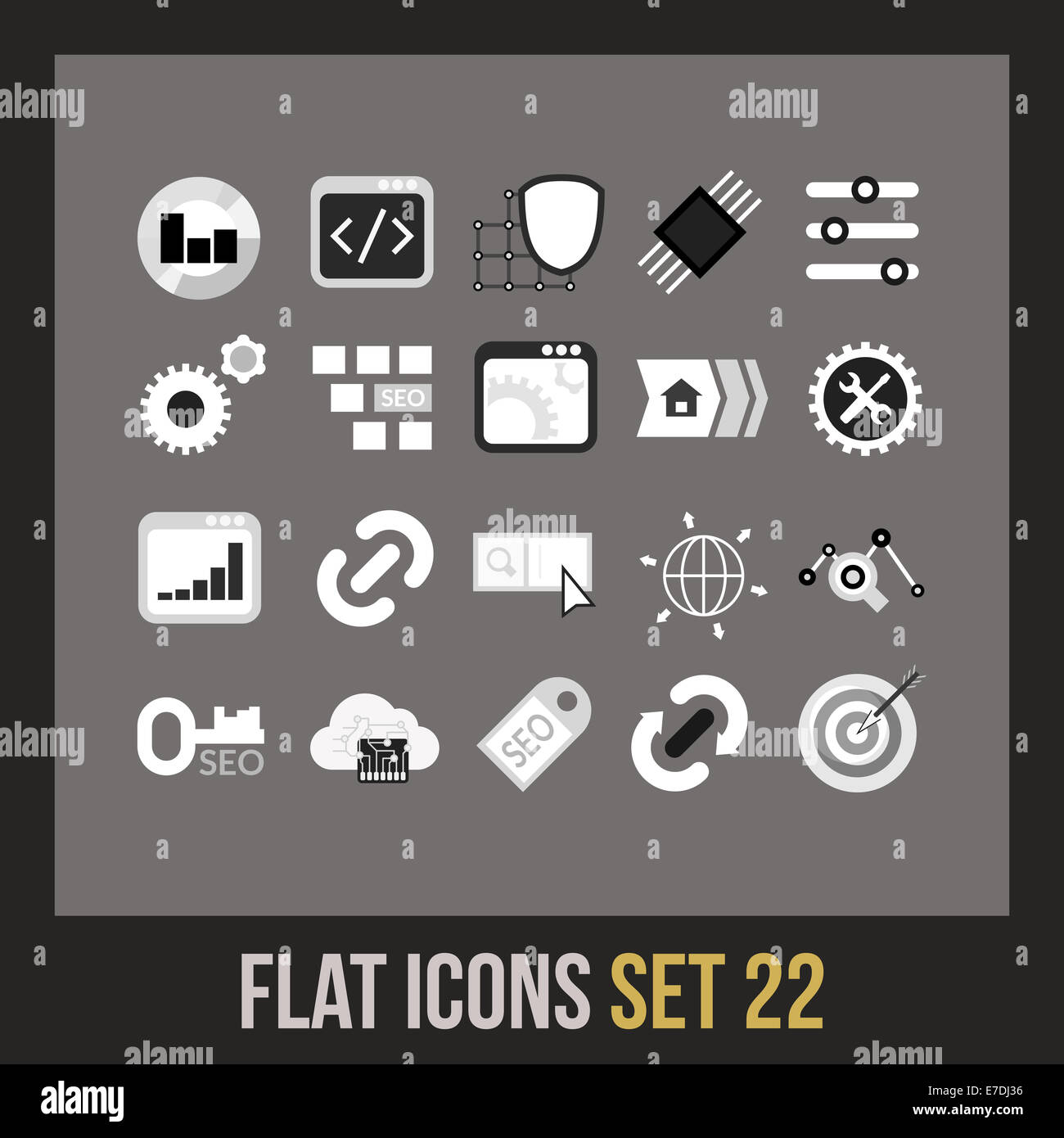 Flat icons set 22 Stock Photo - Alamy