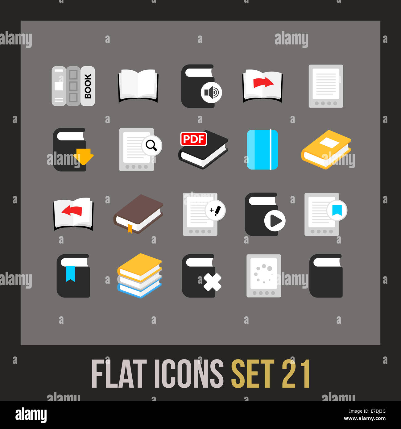 Flat icons set 21 Stock Photo - Alamy