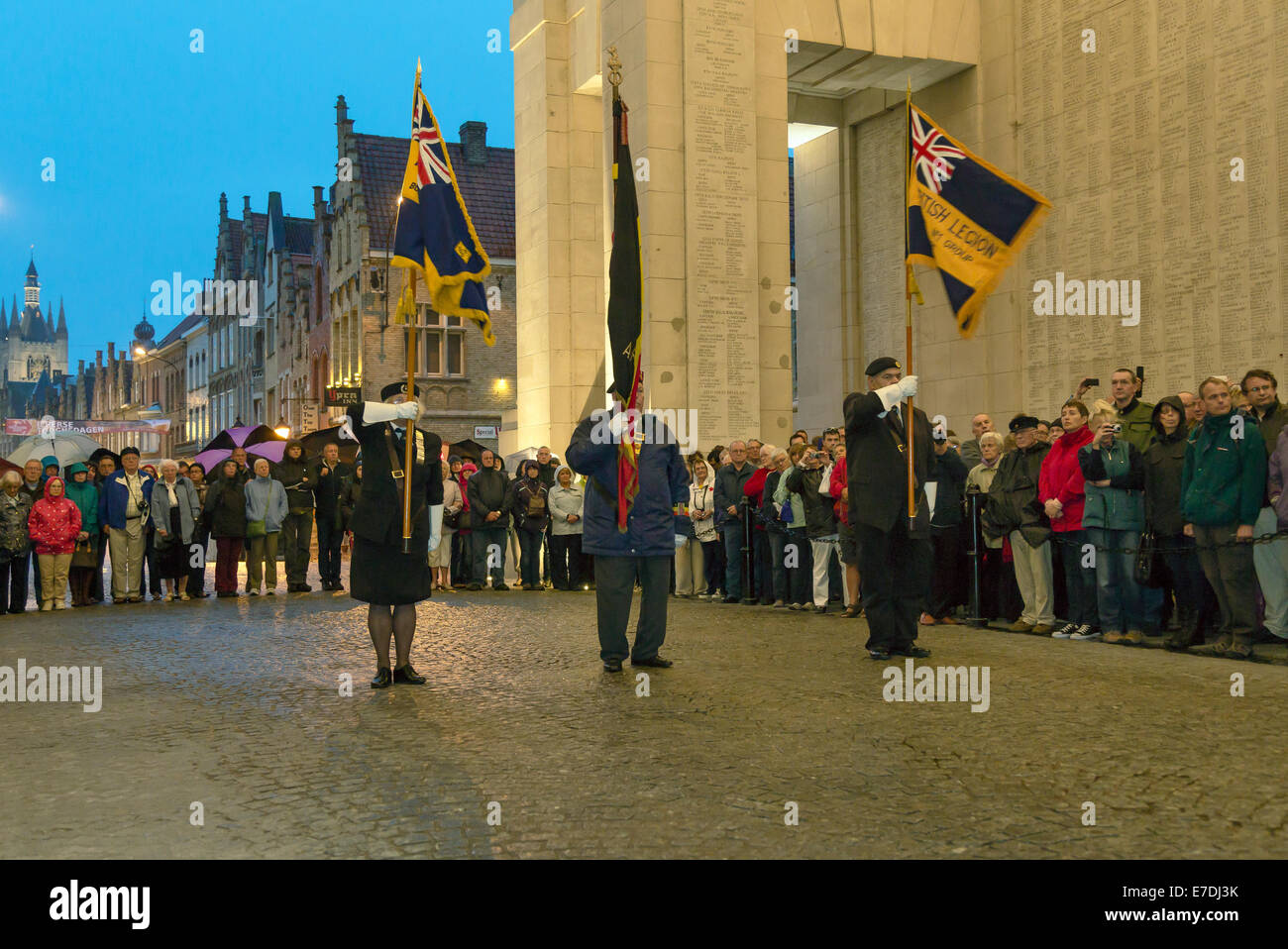 Ypres, Belgium, The Last Post Ceremony at the Menin Gate Stock Photo