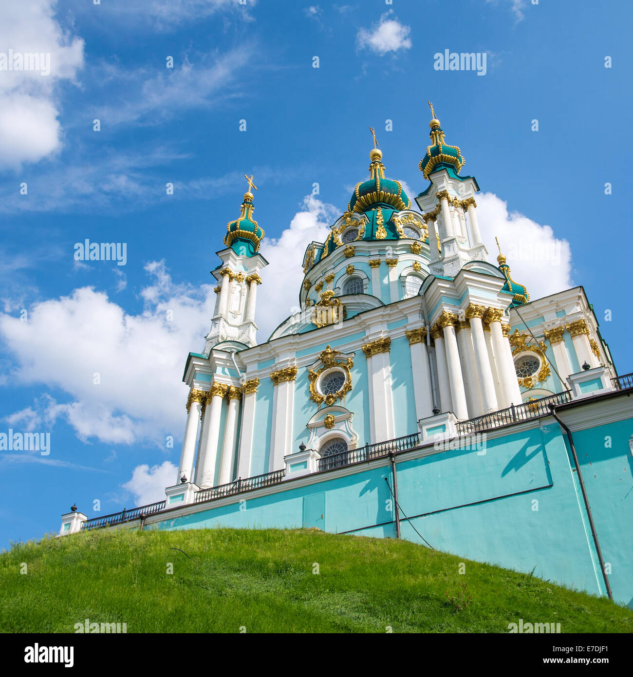 St. Andrew's church in Kyiv, Ukraine. Stock Photo