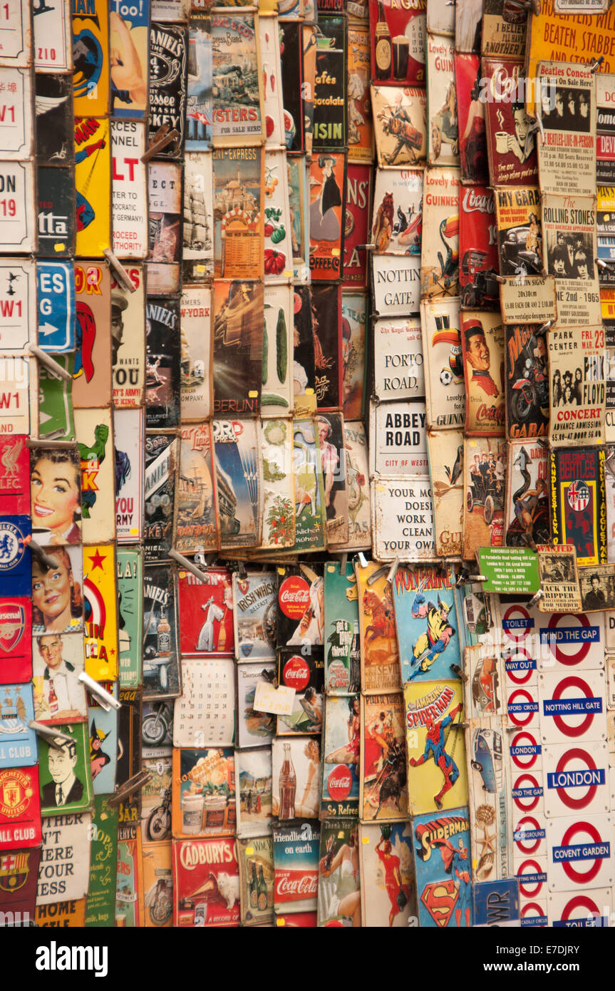 London Souvenir Post Cards and Signs Stock Photo Alamy