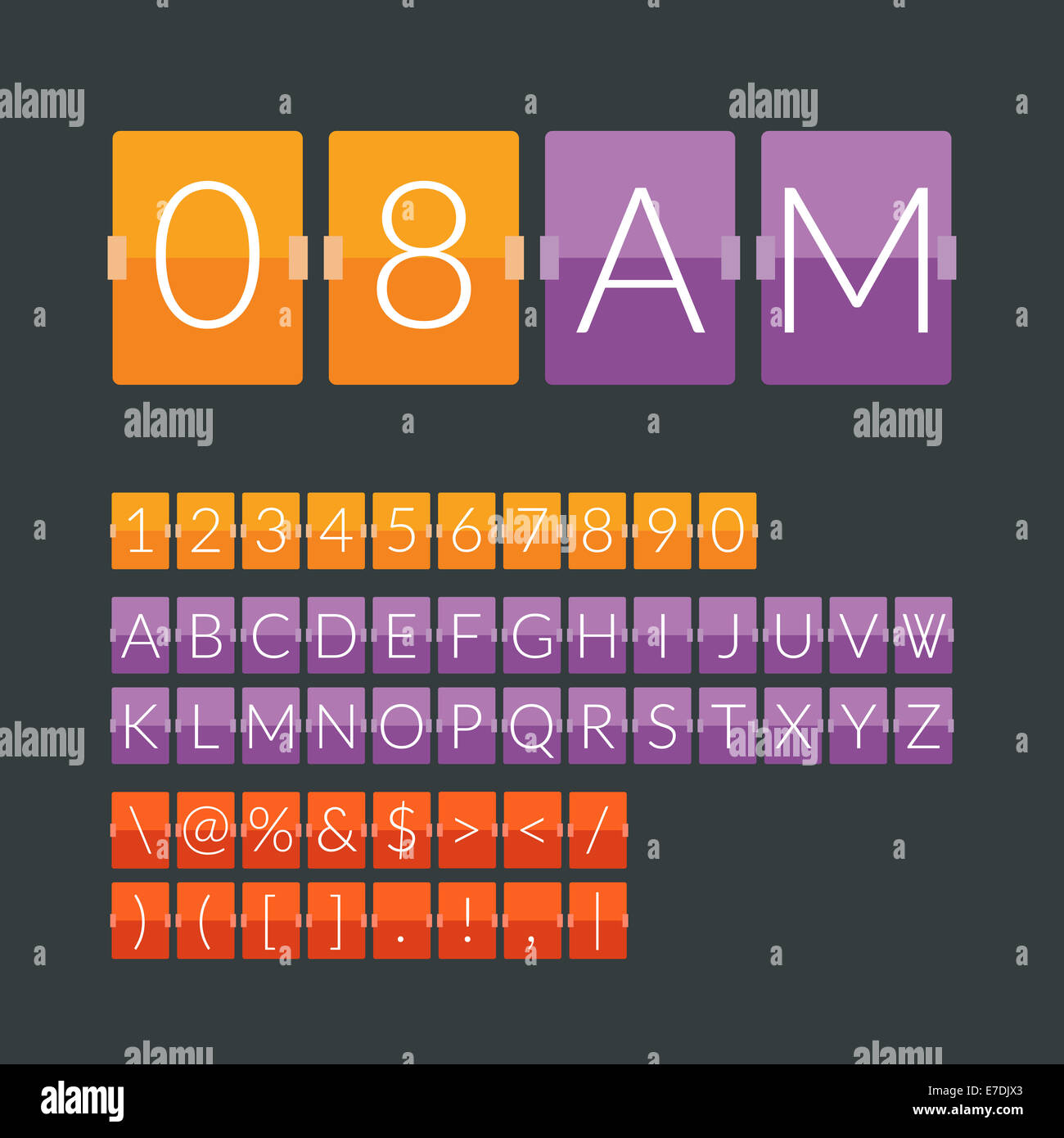 Flat countdown timer Stock Photo - Alamy
