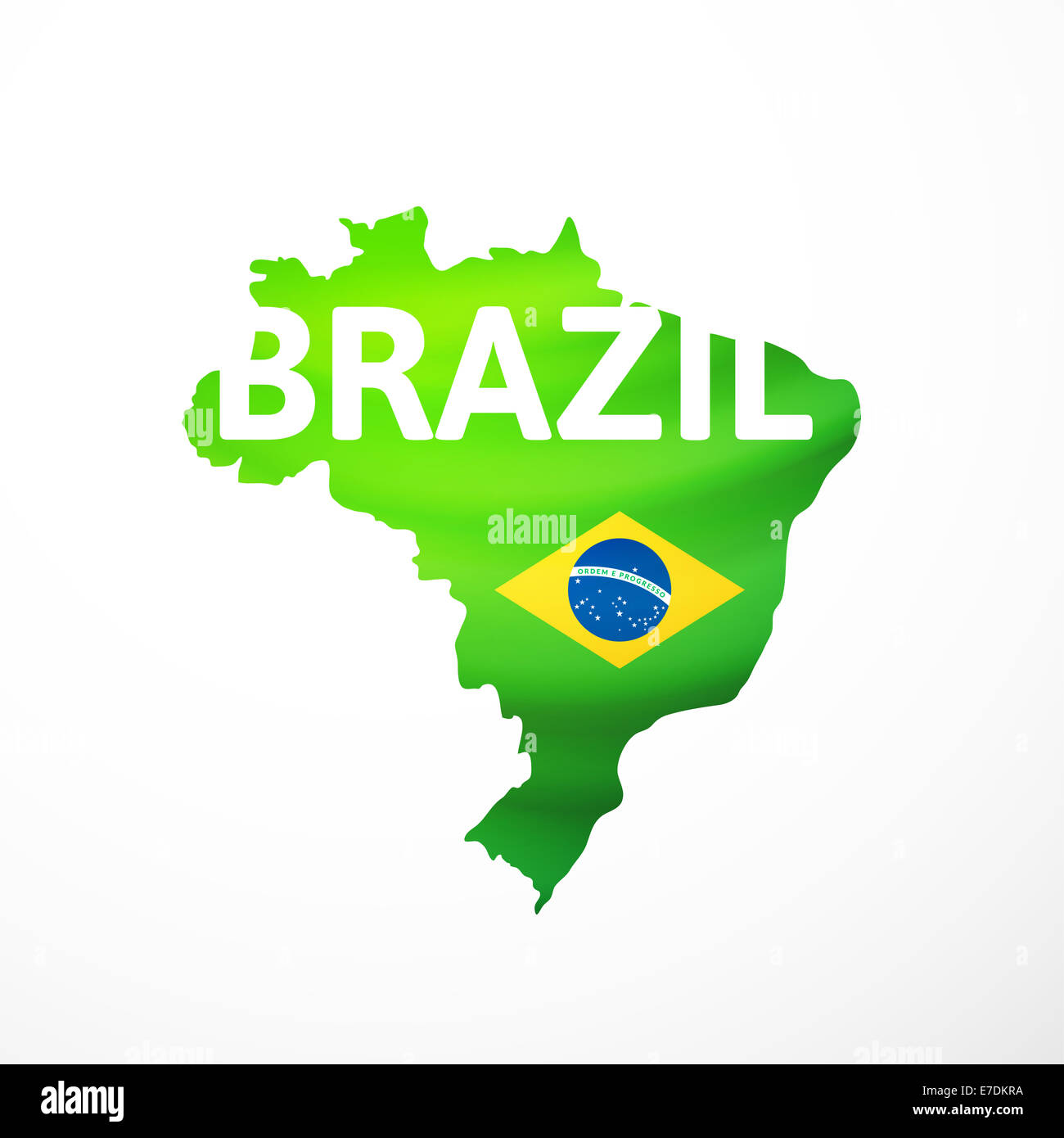 Vector flag maps of Brazil Stock Photo Alamy