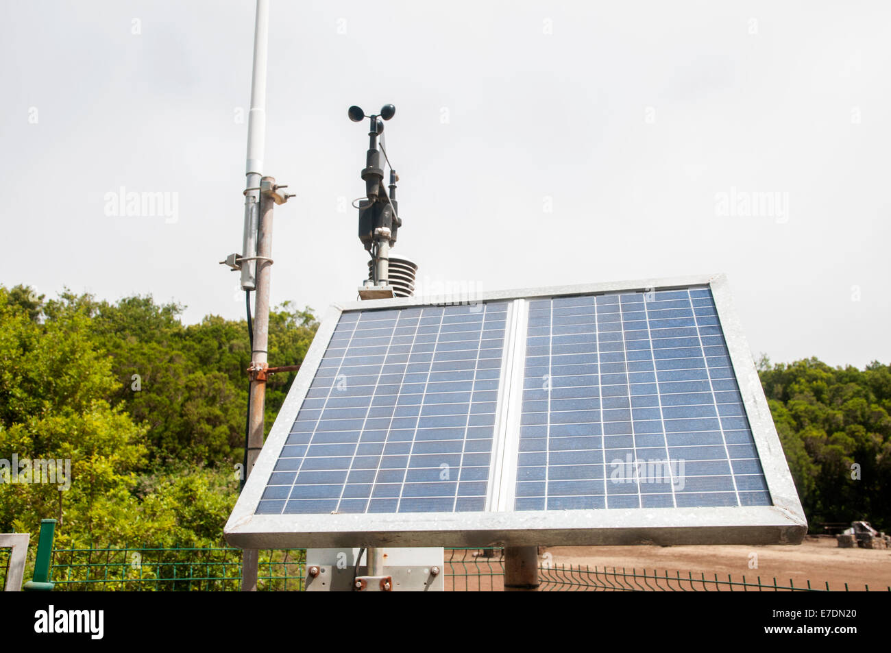 solar panel that grabs energy from the sun Stock Photo