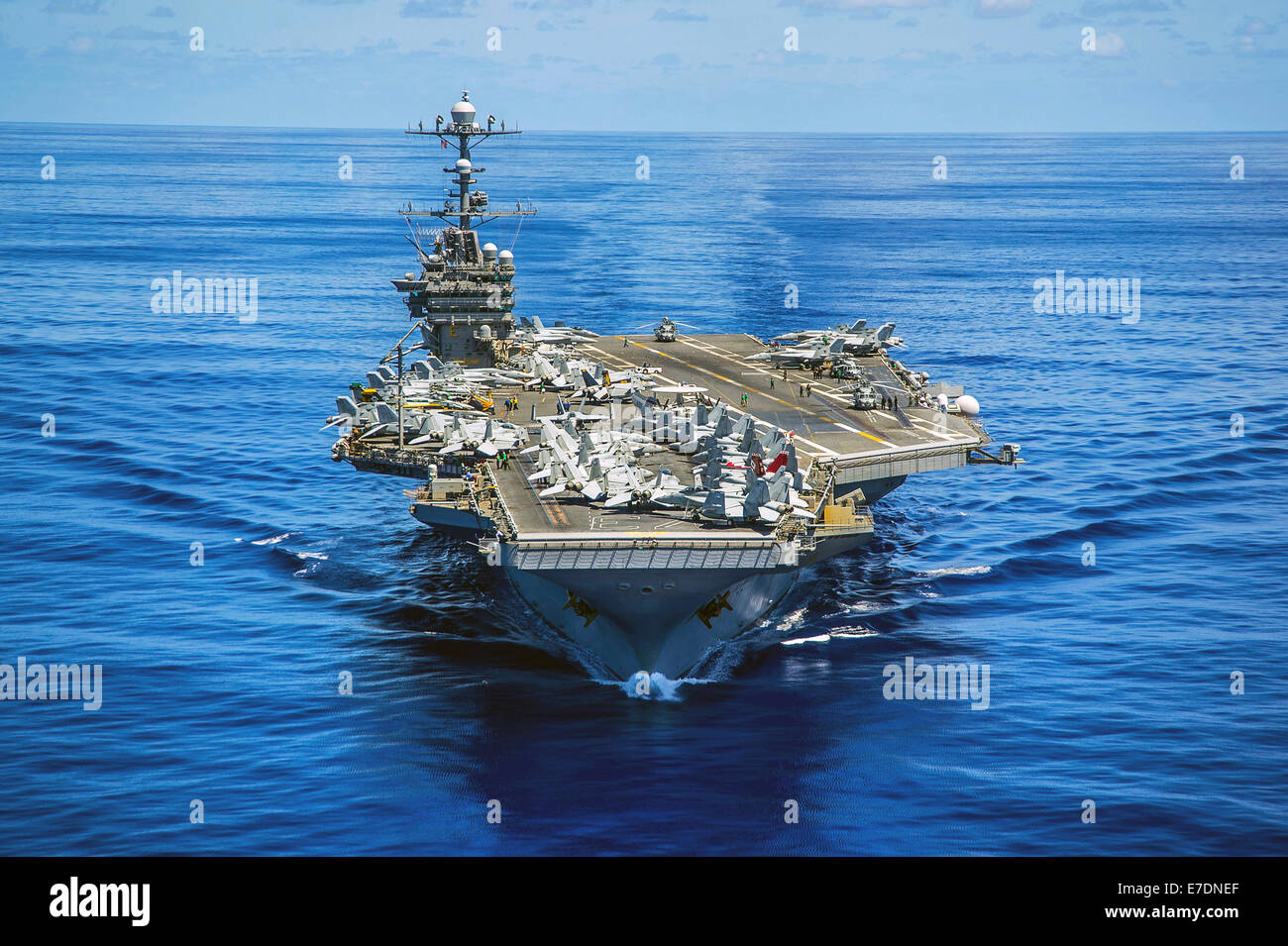 US Navy Nimitzclass aircraft carrier USS Washington operating