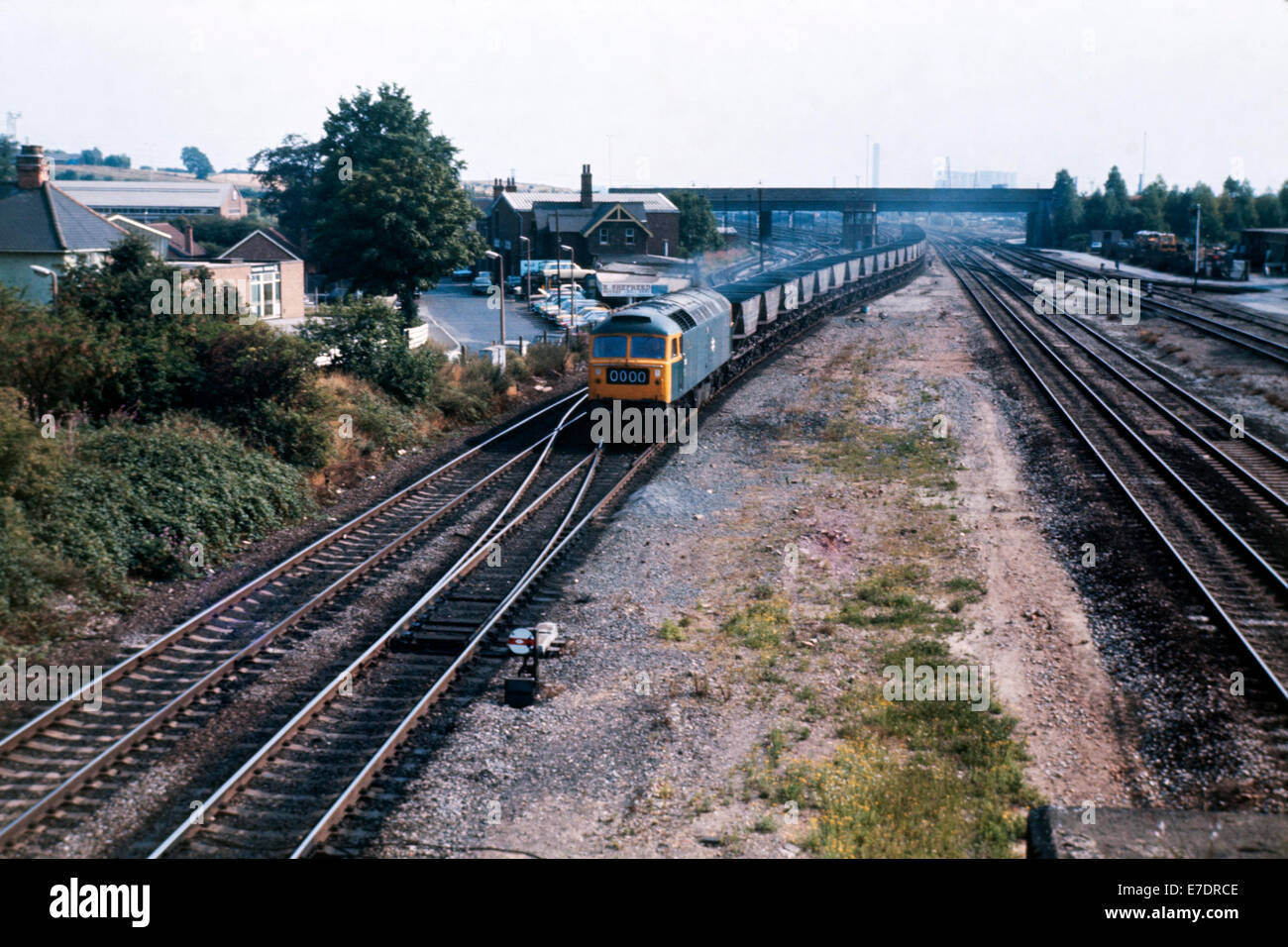 british rail class 47 locomotive number 47353 hauling freight at toton england uk 1976 Stock Photo