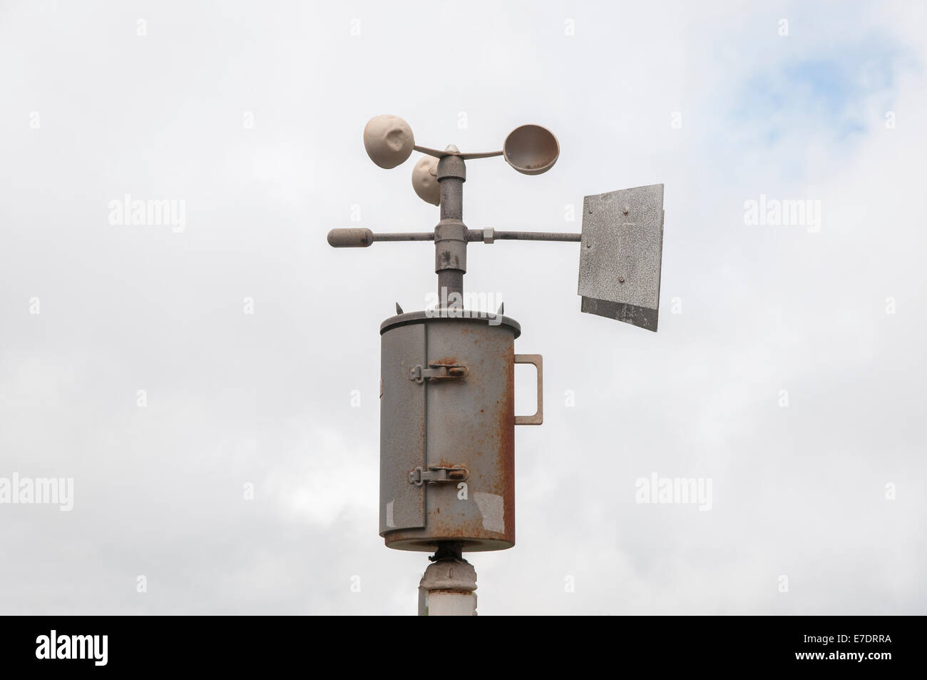 weather station with anemometer and thermometer Stock Photo Alamy