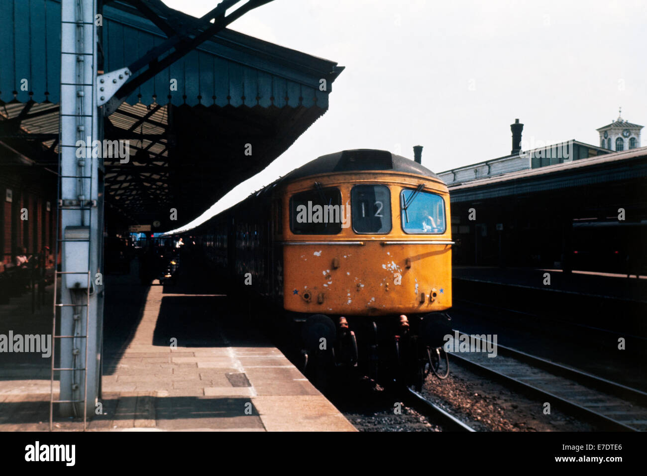 british rail locomotive class 33 number 33012 at reading england uk 1976 Stock Photo