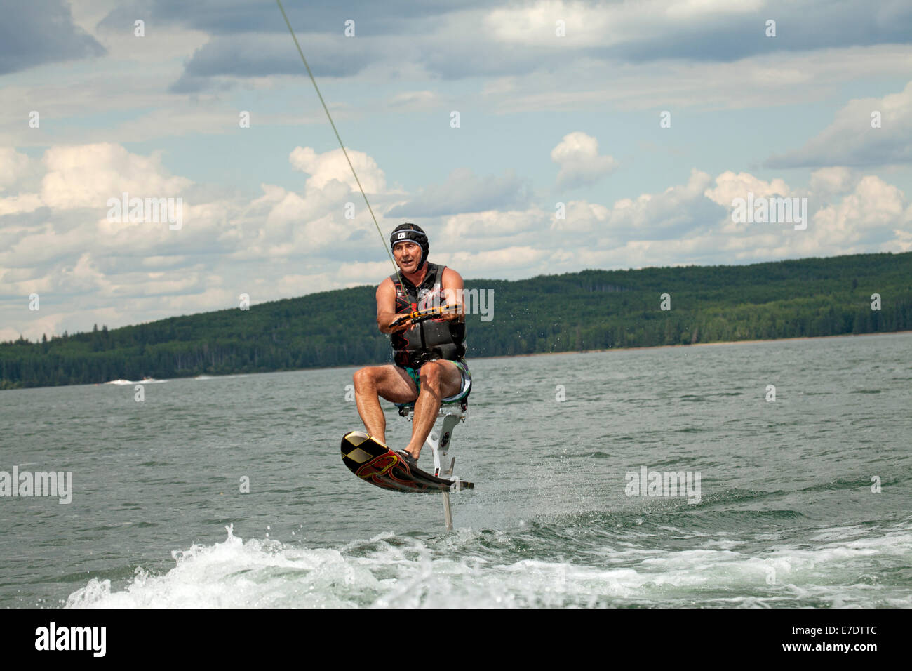 water skiing, Crane Lake, Alberta, Canada Stock Photo Alamy