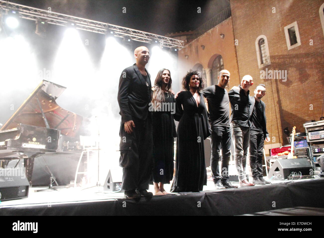 Rome, Italy 13th September 2014 The Israeli group The Idan Raichel Project playing at the Kabbalah celebration in the Jewish ghetto district in Rome, Italy Credit:  Gari Wyn Williams/Alamy Live News Stock Photo