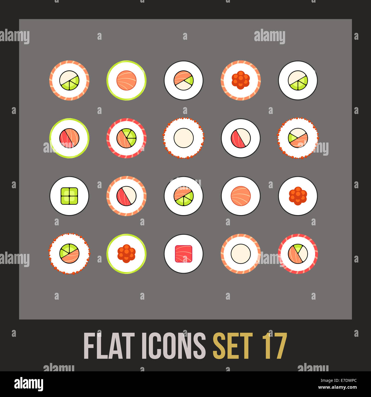 Flat icons set 17 Stock Photo - Alamy