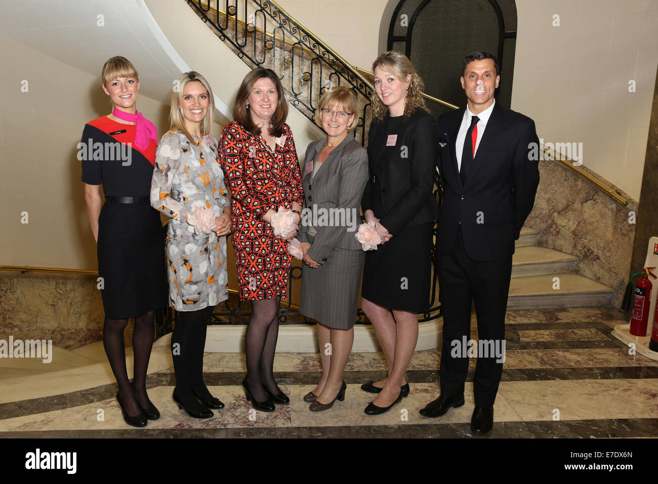 CSR Lawyer, Sarah Ramwell wins Qantas Australian Woman of the Year in the UK Award 2014 attended by The Hon. Julie Bishop MP, Minister for Foreign Affairs.  Featuring: Ashleigh Berry,Sarah Ramwell,Ann-Maree Morrison,Carole Berndt,Kelly O'Rourke,Ian Baylis Stock Photo