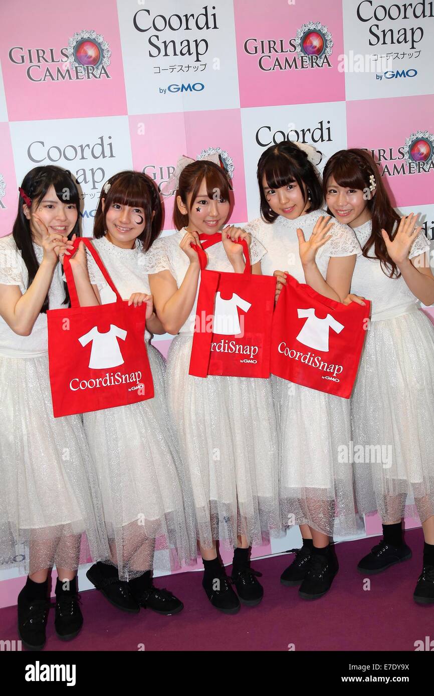 Japanese underground band Starmarie promote the pop culture at Japanese pop culture show in Taipei, Taiwan, China on 12th September, 2014. Stock Photo