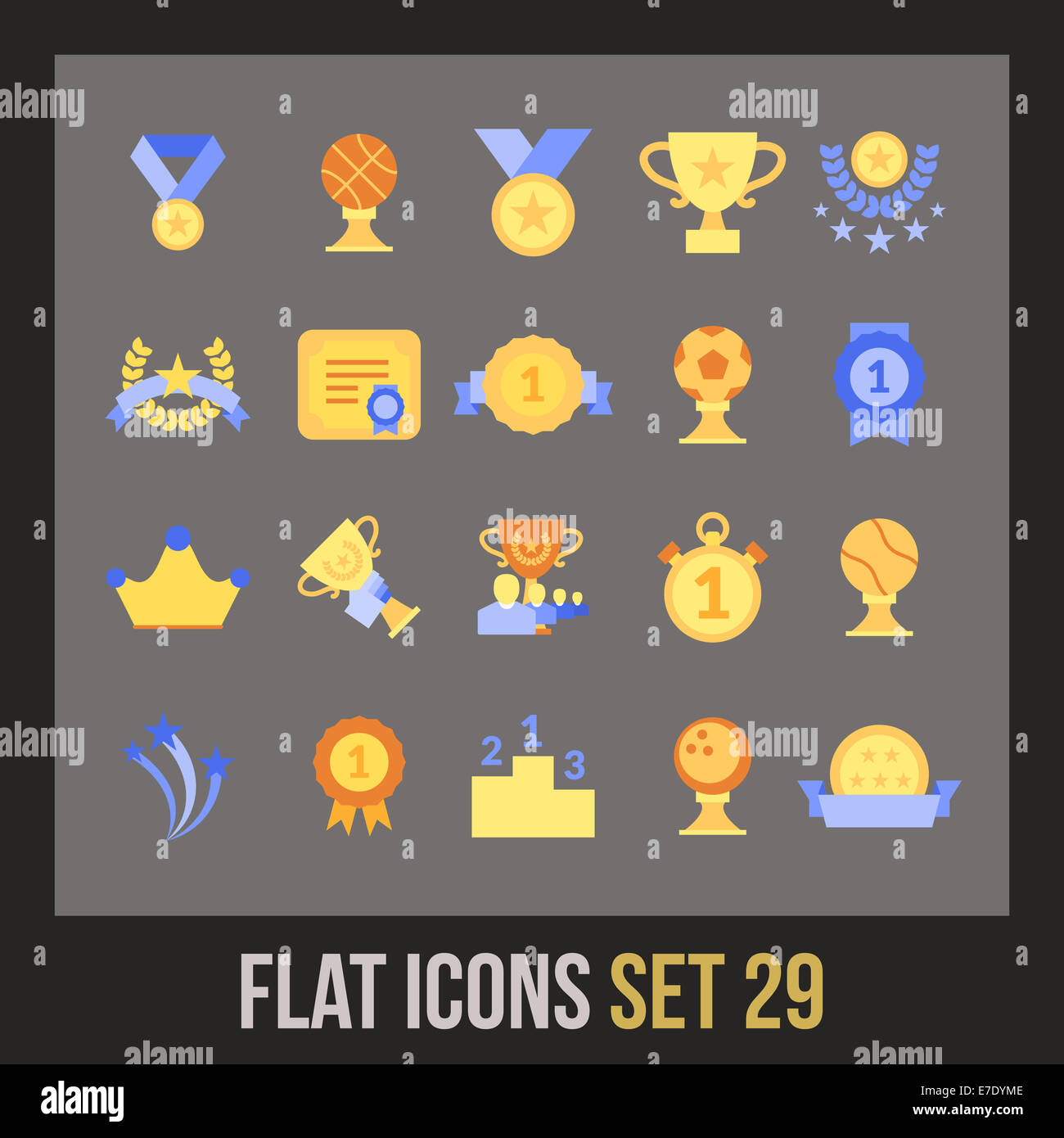 Flat icons set 29 Stock Photo - Alamy
