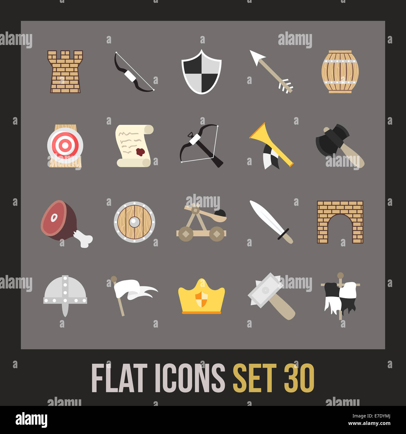 Flat icons set 30 Stock Photo - Alamy