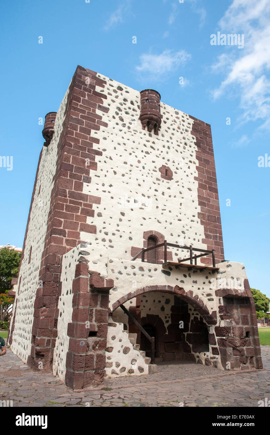 very old medieval castle on the island of La Gomera in the Canary Islands Stock Photo