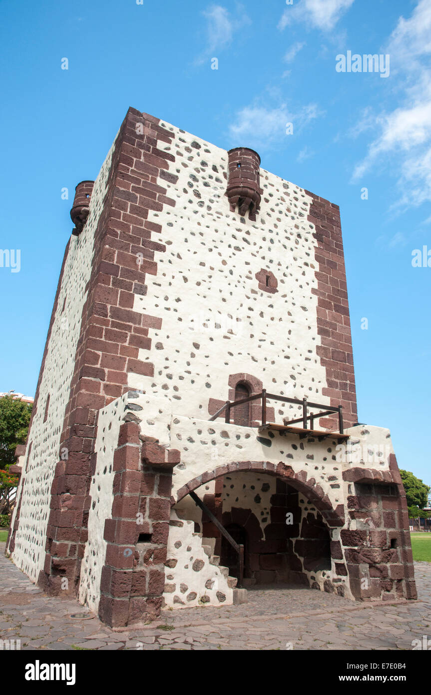 very old medieval castle on the island of La Gomera in the Canary Islands Stock Photo