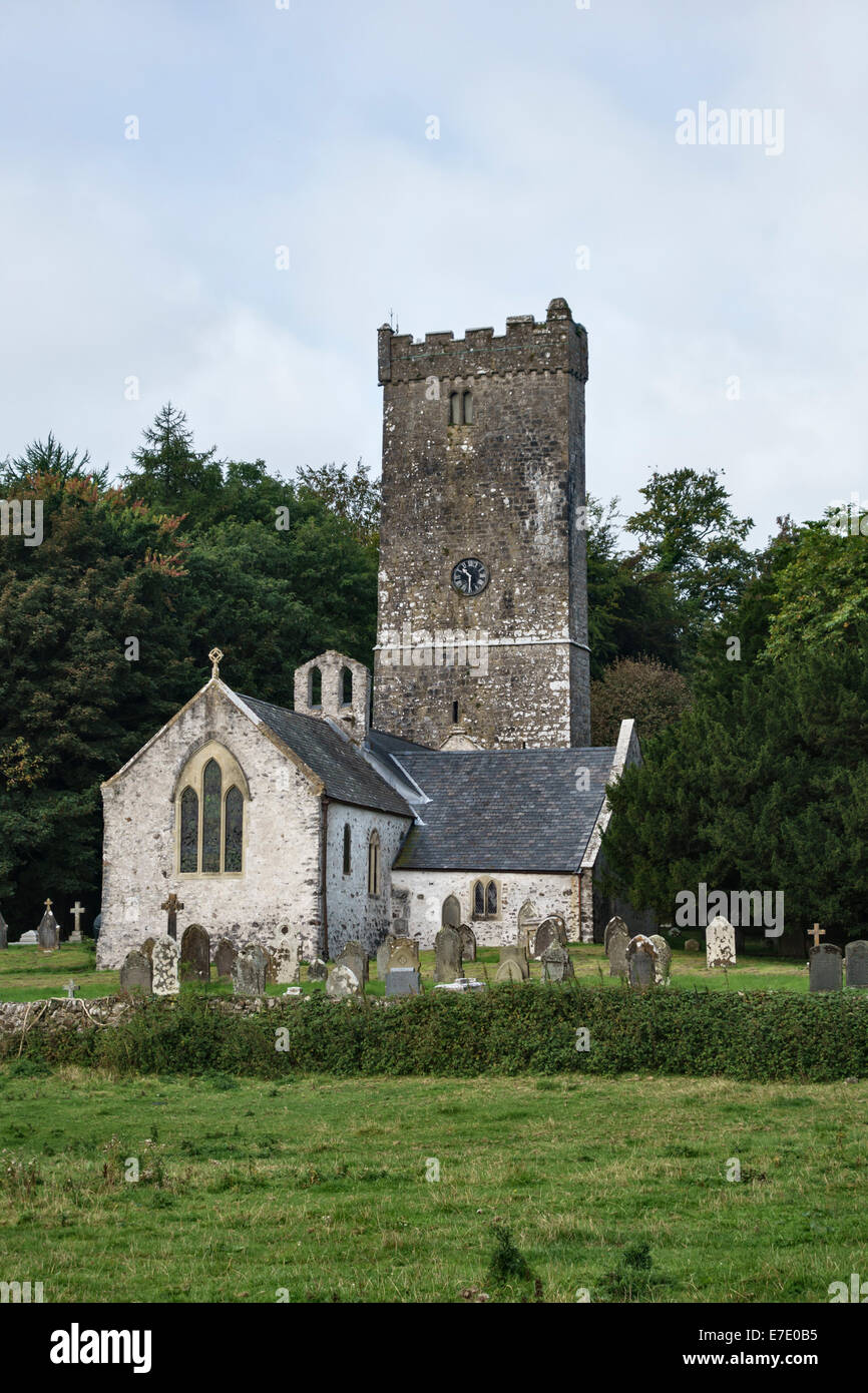 Lawrenny, Pembrokeshire, Wales, UK. St Caradoc's Church probably dates