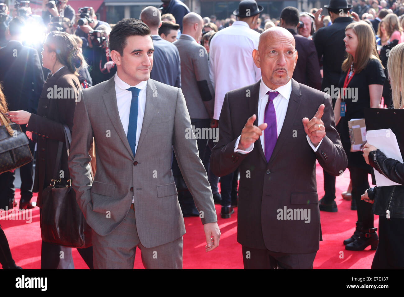 The Prince's Trust & Samsung Celebrate Success Awards held at the Odeon -Arrivals  Featuring: Sir Ben Kingsley,son Ferdinand Kingsley Where: London, United Kingdom When: 12 Mar 2013 Stock Photo