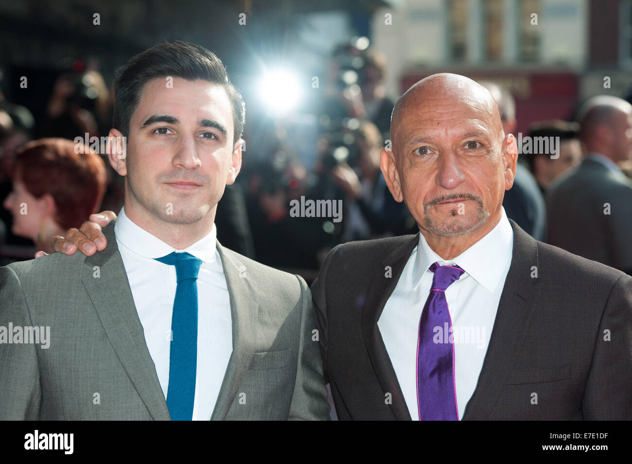 The Prince’s Trust & Samsung Celebrate Success Awards held at the Odeon Leicester Square - Arrivals.  Featuring: Sir Ben Kingsley,Ferdinand Kingsley Where: London, United Kingdom When: 12 Mar 2014 Stock Photo